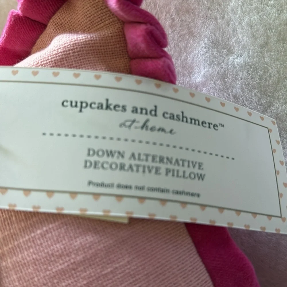 Cupcakes and Cashmere Valentines Conversation Heart Pillow
